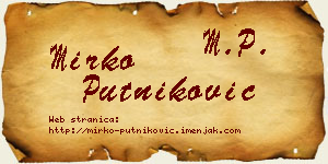 Mirko Putniković vizit kartica